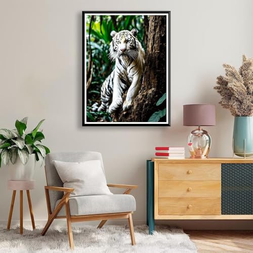 Diamond Painting 70 x 90 cm Tier Diamond Painting Tiger Diamond Painting Erwachsene, Diamant Painting Bilder Kinder DIY 5D Diamond Painting Set für Zimmer Deko Wohnzimmer, Geschenke für Frauen A-338 von FeiPride