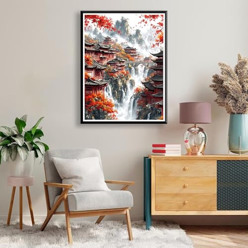 Diamond Painting 70 x 90 cm Wunderland Diamond Painting Landschaft Diamond Painting Erwachsene, Diamant Painting Bilder Kinder DIY 5D Diamond Painting Set für Zimmer Deko, Geschenke für Frauen A-202 von FeiPride