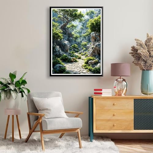 Diamond Painting 80 x 100 cm Landschaft Diamond Painting Baum Diamond Painting Erwachsene, Diamant Painting Bilder Kinder DIY 5D Diamond Painting für Zimmer Deko Wohnzimmer, Geschenke für Frauen A-125 von FeiPride