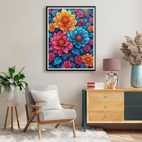 Diamond Painting 90 x 120 cm Blume Diamond Painting Landschaft Diamond Painting Erwachsene, Diamant Painting Bilder Kinder DIY 5D Diamond Painting Set für Deko Wohnzimmer, Geschenke für Frauen A-159 von FeiPride