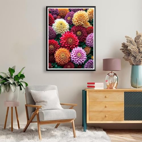 Diamond Painting 90 x 120 cm Blume Diamond Painting Landschaft Diamond Painting Erwachsene, Diamant Painting Bilder Kinder DIY 5D Diamond Painting Set für Deko Wohnzimmer, Geschenke für Frauen A-232 von FeiPride