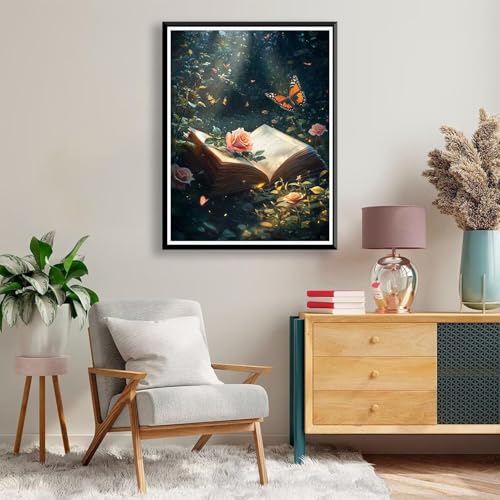 Diamond Painting 90 x 120 cm Blume Diamond Painting Landschaft Diamond Painting Erwachsene, Diamant Painting Bilder Kinder DIY 5D Diamond Painting Set für Deko Wohnzimmer, Geschenke für Frauen A-796 von FeiPride