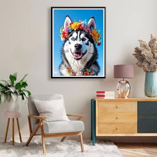 Diamond Painting 90 x 120 cm Hund Diamond Painting Tier Diamond Painting Erwachsene, Diamant Painting Bilder Kinder DIY 5D Diamond Painting Set für Zimmer Deko Wohnzimmer, Geschenke für Frauen A-130 von FeiPride