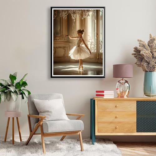 Diamond Painting 90 x 120 cm Mädchen Diamond Painting Tänzer Diamond Painting Erwachsene, Diamant Painting Bilder Kinder DIY 5D Diamond Painting für Zimmer Deko Wohnzimmer, Geschenke für Frauen A-784 von FeiPride