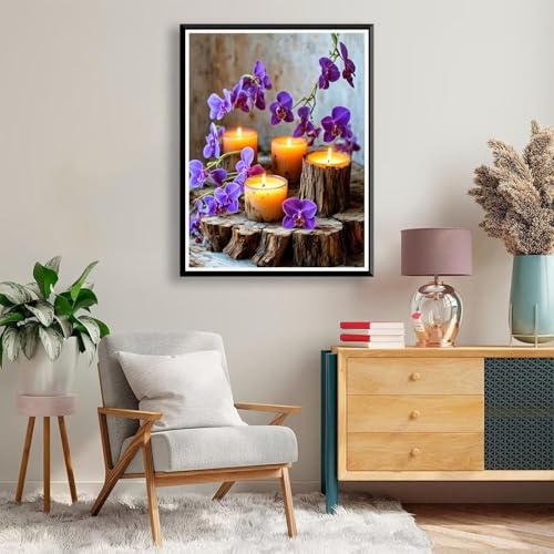 Diamond Painting 90 x 120 cm Zen Diamond Painting Blume Diamond Painting Erwachsene, Diamant Painting Bilder Kinder DIY 5D Diamond Painting Set für Zimmer Deko Wohnzimmer, Geschenke für Frauen A-187 von FeiPride