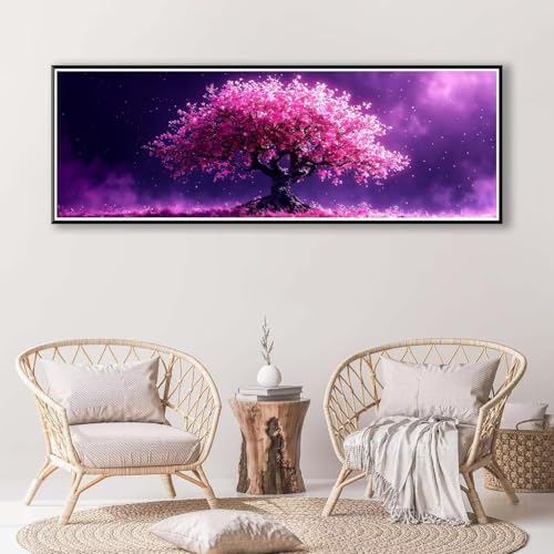 Diamond Painting Baum 100 x 300 cm, Diamond Painting Erwachsene groß, 5D Diamant Painting Bilder Landschaft Diamond Painting Set, DIY Crystal Art Stickerei Diamant Malerei für Home Wand Deko P-395 von FeiPride