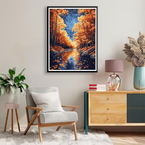 Diamond Painting Landschaft Diamant Painting Bilder Erwachsene Baum, 5D DIY Vollbohrer Eckige Steine Diamant Malerei Stickerei Bastelset für Deko Wohnzimmer, Geschenke für Frauen 40 x 50 cm A-1137 von FeiPride