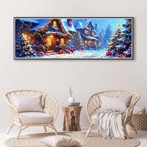 Diamond Painting Weihnachten 100 x 300 cm,Diamond Painting Erwachsene groß,5D Diamant Painting Bilder Landschaft Diamond Painting Set,DIY Crystal Art Stickerei Diamant Malerei für Home Wand Deko P-818 von FeiPride