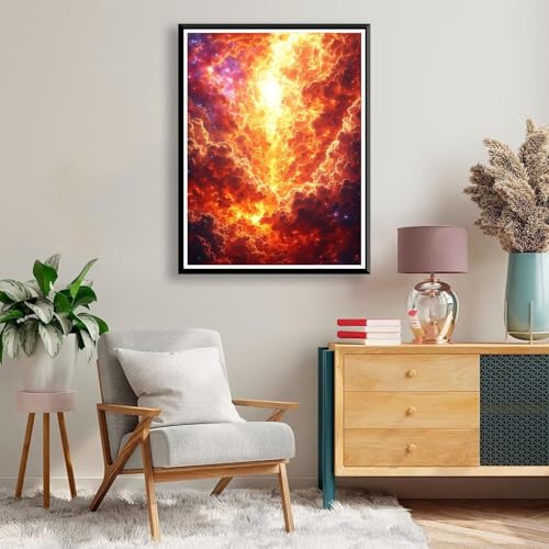 Diamond Painting Wolke Diamond Painting Erwachsene Kinder, 5D Diamant Painting Bilder Landschaft Diamond Painting Eckige Steine, DIY Full Drill Diamond Painting Set für Home Wand Deko 30 x 40 cm A-266 von FeiPride