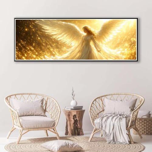 Engel Diamond Painting Erwachsene Groß XXL 30 x 90 cm, 5D Diamant Painting Bilder Göttin, Full Drill Diamond Painting Runde Steine, DIY Diamant Malerei Set für Zuhause Wand Dekoration Geschenk P-346 von FeiPride