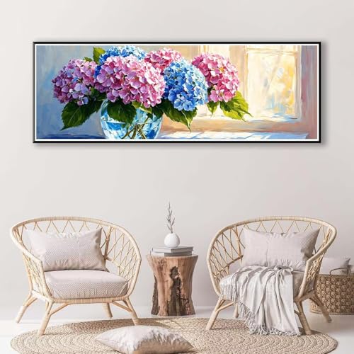 Landschaft Diamond Painting Erwachsene Groß XXL 100 x 300 cm, 5D Diamant Painting Bilder Blume, Full Drill Diamond Painting Runde Steine, DIY Diamant Malerei für Zuhause Wand Dekoration Geschenk P-808 von FeiPride