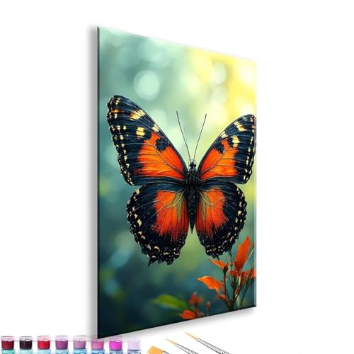 Malen nach Zahlen ab 7 8 9 10 11 12 Jahre Mädchen, Malen nach Zahlen Erwachsene Schmetterling Paint by Numbers Tier DIY Painting by Numbers Set für Deko Wohnzimmer, Geschenke für Frauen 50 x 70 cm Z-9 von FeiPride