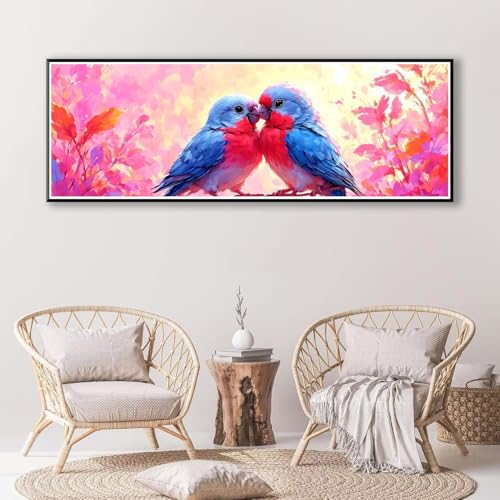 Vogel Diamond Painting Erwachsene Groß XXL 100 x 300 cm, 5D Diamant Painting Bilder Tier, Full Drill Diamond Painting Runde Steine, DIY Diamant Malerei Set für Zuhause Wand Dekoration Geschenk P-358 von FeiPride