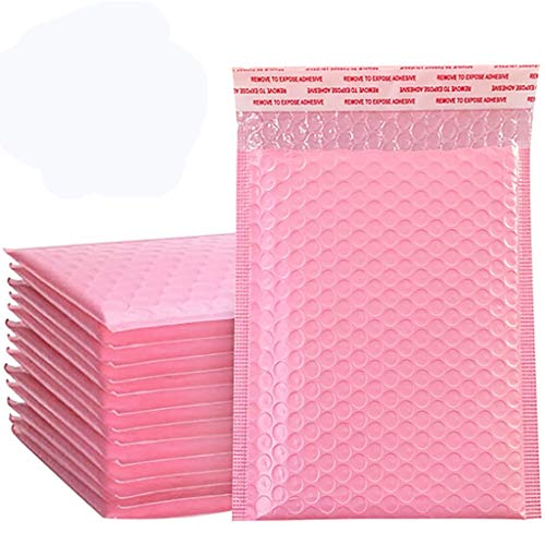 FeiliandaJJ Rosa Luftpolstertaschen, 25 Stück, 13x18cm, Wasserdicht Luftpolster Versandtaschen Luftpolstertaschen Luftpolsterumschläge Luftpolsterversandtaschen Bubble Bags Bubble Mailer (Rosa) von FeiliandaJJ(TM)