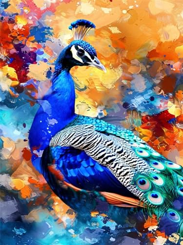 DIY Diamond Painting Erwachsene Kits, Pfau Diamant Painting Bilder Kinder, 5D Diamond Painting Set Traum Mosaikherstellung, Full Drill Cross Stickerei Malerei Kits für Deko Schlafzimmer 30x40cm O-4 von Feionnug