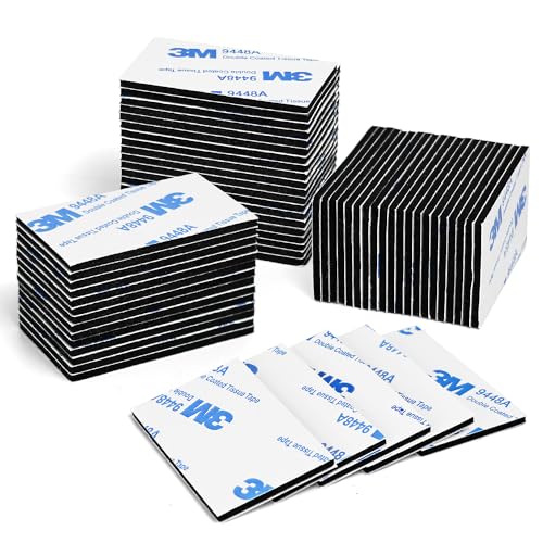 Feiyayi Klebepads Doppelseitig Extra Stark,60 Stück Doppelseitige Klebepads Schaumstoff Klebepads Doppelseitiges Klebeband Extra Stark Schaumband Selbstklebend Montageband (Schwarz) von Feiyayi