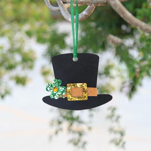 Deko HäNgend Grüner Hut-Anhänger St. Patrick's Day Party-Dekoration Ornament für festliche Feiern (A, One Size) von Feizikaw