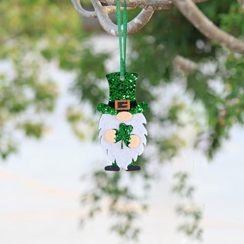 Deko HäNgend Grüner Hut-Anhänger St. Patrick's Day Party-Dekoration Ornament für festliche Feiern (E, One Size) von Feizikaw