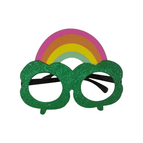 Feizikaw Party-ZubehöR St. Patricks Day Zubehör Sonnenbrille Kunststoff grüne Brille für St. Patricks Party Dekorationen (Green, 16x12cm) von Feizikaw