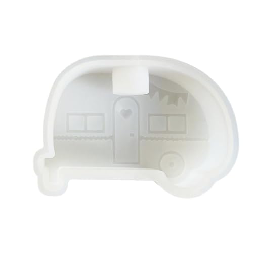 GießFormen Camping Bus Kerzenhalter Silikonform Stabkerzen Kerzenständer Beton Silikonform Kerzenständer Silikonform Basteln Bus Kerzenständer Silikonform Deko (Clear, One Size) von Feizikaw