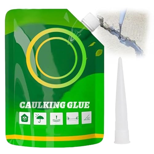 Holzleim Extra Stark Concrete Sealant Mehrzweck Reparaturkleber Für Boden Wandfugen Slab Concrete Crack Sealant Glue (1 * 500ml) (Grey, 14.5x20cm) von Feizikaw