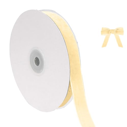 Party Deko Geburtstag Weihnachtliches Samtband zum Verpacken von Christbaumschmuck, 5/8 Zoll breit, insgesamt 10 Yards dünner Stoff für Hochzeitseinladungen (B, 914x1.5cm) von Feizikaw