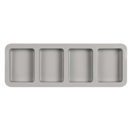 Silikon Giessformen 4 quadratische Silikon-Tropfenkleber-Duftkerzen Schokolade (Grey, One Size) von Feizikaw