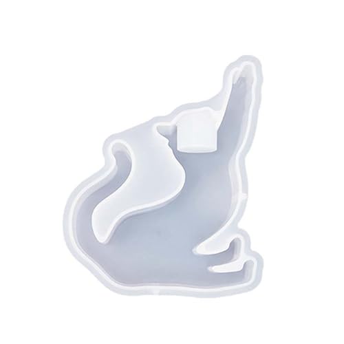 Silikonform GießForm Katze Kerzenständer Silikonform Kerzenhalter Harzform Katze Teelichthalter Silikonformen DIY Kerzenständer Epoxidharz Gussform (A, One Size) von Feizikaw