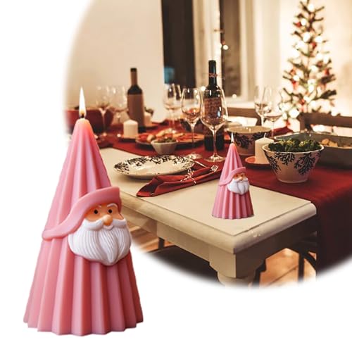 Silikonformen GießFormen FrüHjahr Santa Duftkerze Silikon DIY handgemachte Weihnachten Diffusor Stein (B, 7.7x13.2cm) von Feizikaw