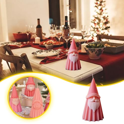 Silikonformen GießFormen FrüHjahr Santa Duftkerze Silikon DIY handgemachte Weihnachten Diffusor Stein (C, 7.5x13.5cm) von Feizikaw