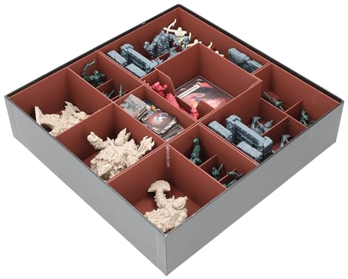 Feldherr Organizer kompatibel mit HeroQuest (2021): Die Horde der Oger - Brettspielbox - Sortierbox zum Aufbewahren von Figuren + Zubehör der Erweiterung von Feldherr