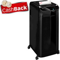 AKTION: Fellowes AutoMax 600M Aktenvernichter mit Partikelschnitt P-5, 2 x 12 mm, bis 600 Blatt, schwarz mit CashBack von Fellowes