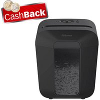 AKTION: Fellowes Powershred LX45 Aktenvernichter mit Partikelschnitt P-4, 4 x 37 mm, bis 8 Blatt, schwarz mit CashBack von Fellowes