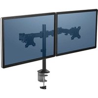 Fellowes Monitor-Halterung Reflex 8502601 schwarz für 2 Monitore, Tischklemme, Tischbohrung von Fellowes