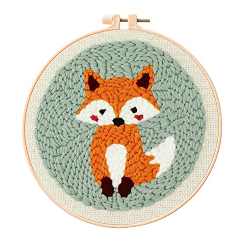 Feltsky Fuchs Stickerei Sets Kreuzstich Set Sticken Set Erwachsene für Anfänger Geschenk 20cm von Feltsky