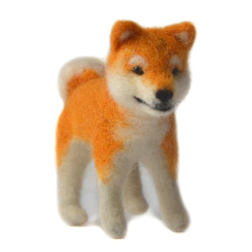 Feltsky Shiba Inu Nadelfilz-Set für Anfänger, einfache Schritte, um mit allem zu machen, Weihnachten für Mama, Oma, Kinder von Feltsky