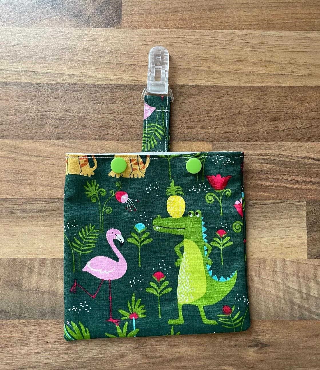 Kleine Kathetertasche Mit Clip - Chemotherapie- Chemo-Tasche Port-Katheter Oder Ohne Druckknöpfe Dschungel Grün von FeludaraDesign