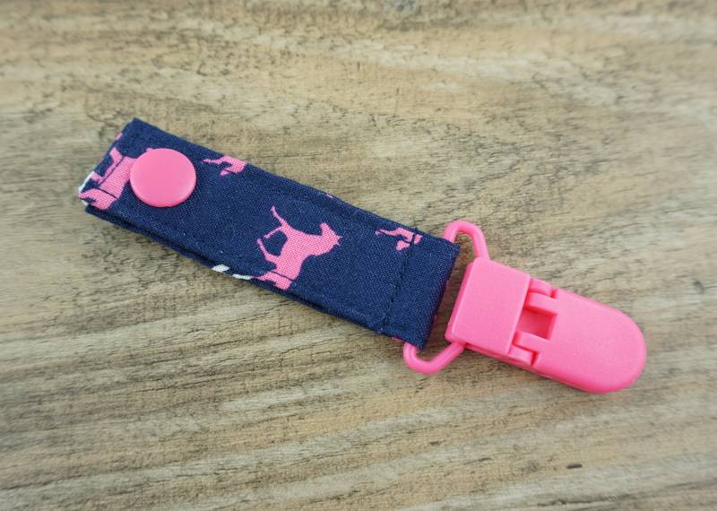 Tube-Clips Enterale Ernährung Sauerstoffgerät Pferd Blau Pink von FeludaraDesign