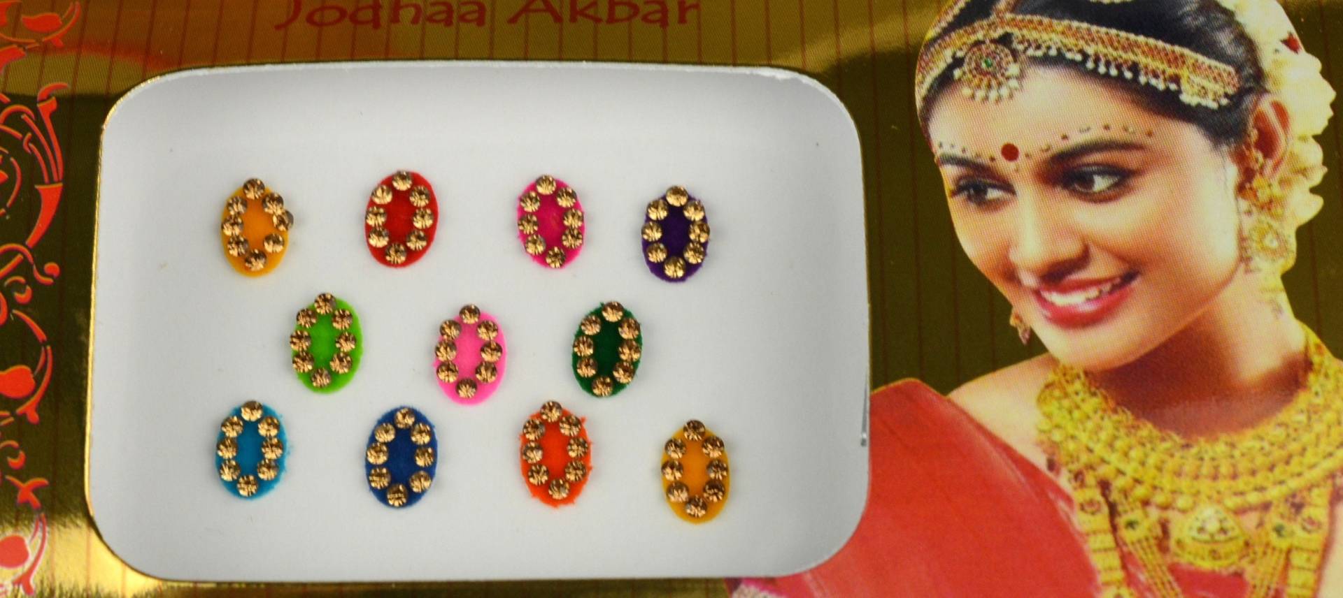 Bunte Oval Form Stein Bindi Zu Rabatt Online Hochzeit Bindis, Goldene Pack, Gesicht Tattoo, Bollywood Bindis Aufkleber von FeminaDeals