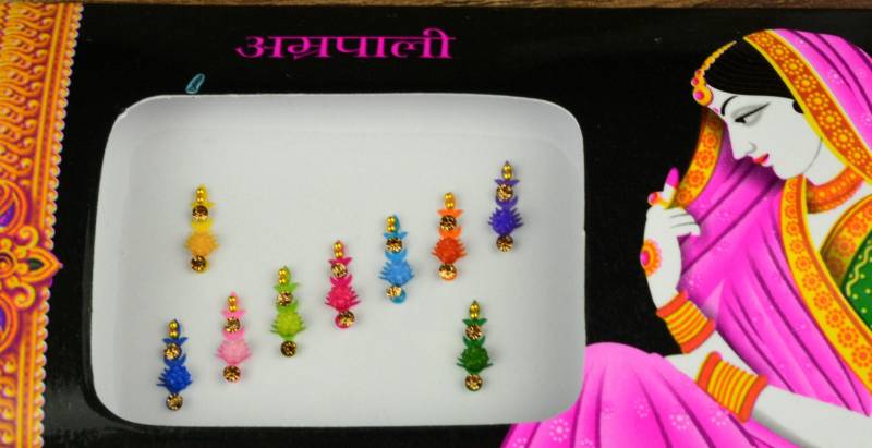 Multi Color Fancy Crystal Bindis, Designer Art Deco Bollywood Selbstklebende Aufkleber, Weihnachtsgeschenk von FeminaDeals