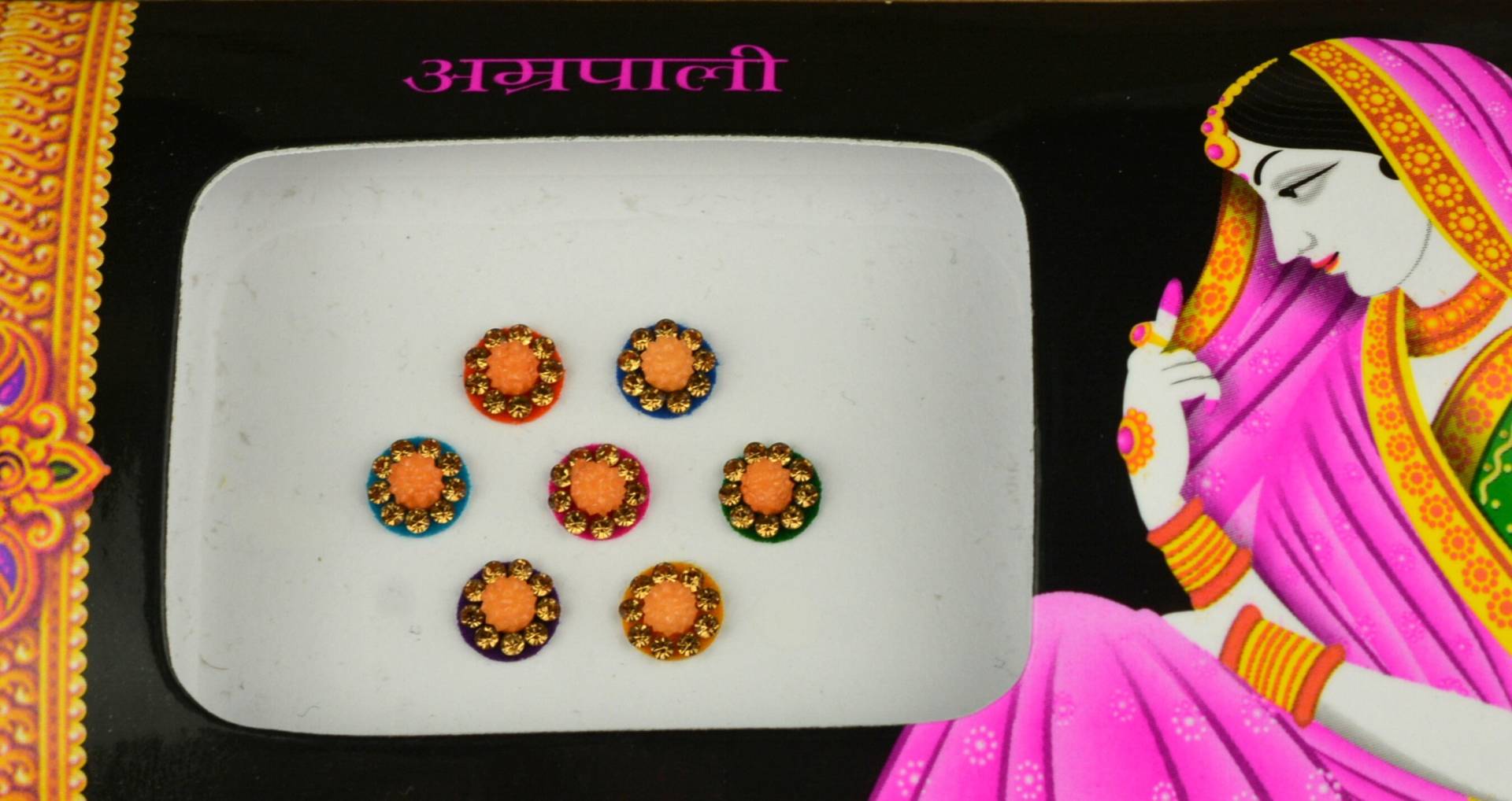 Multi Color Fancy Perlen Bindis, Hochzeit Art Deco Face Jewels Bindi, Bollywood Selbstklebende Aufkleber, Weihnachtsgeschenk von FeminaDeals