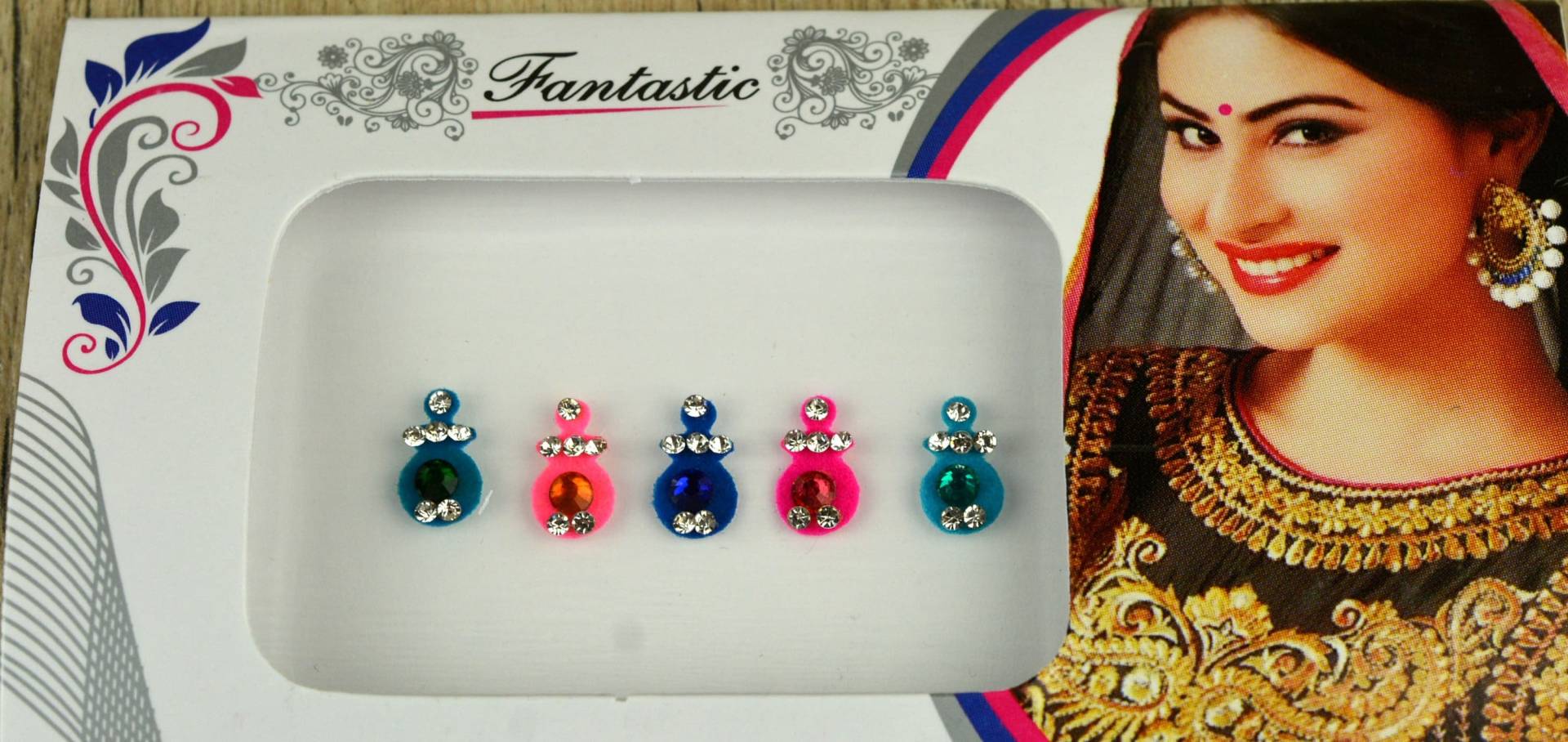 Multi Farbe Kreis Form Fancy Bindis, Hochzeit Designer Gesichts Bollywood Selbstklebende Aufkleber, Weihnachtsgeschenk von FeminaDeals