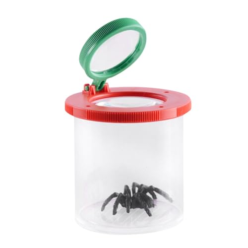 Fenayuu Insektenbeobachtungskäfig - Insekten-Beobachtungsbox Spinnen-Insekten-Beobachtungsbox - Caterpillars Cups Educational Science Kits Spinnenzuchtbehälter mit Lupe von Fenayuu