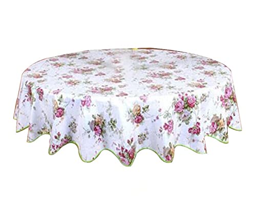 Fendawn Strive Elegante runde Tischdecke mit Blumenmuster, öl- und wasserabweisend, 152x152cm (60x60 Zoll) von Fendawn Strive