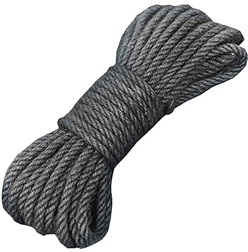 Fendawn Strive Farbiges Juteschnurseil 10mm 20m (2/5 Zoll x 65 Fuß) Hanfseil Indoor und Outdoor, Grau von Fendawn Strive