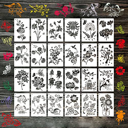 24-teiliges Malvorlagen-Set, wiederverwendbare Malschablonen, für Bastelarbeiten, Scrapbooking und Bastelzubehör 24-teiliges Malvorlagen-Set, wiederverwendbare Malschablonen, für Bastelarbeiten, Scrapbooking und Bastelzubehör von FengQingHuaGG