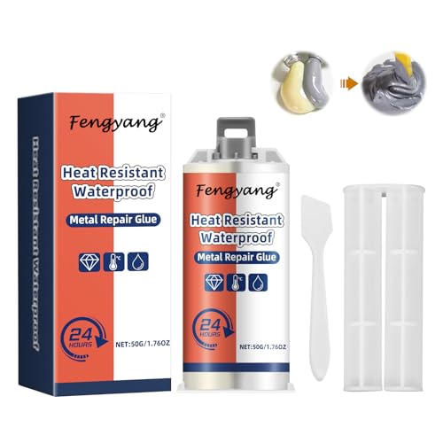 Fengyang® Metallkleber, AB metallkleber, 2k kleber Klebstoff für Metall, Metall Reparatur Paste, Metallkleber Hitzebeständig, Flüssigmetall Kleber Extra Stark, Metallkleber Extra Stark von Fengyang