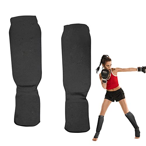 Fenhua Kickbox Schienbeinschoner – Muay Thai Schienbeinschoner, Trittbein Ristschutzpolster, Sparrin Ausrüstung Für Schienbeinschutz, Wrestling, Sparring, Muay Thai, Kickboxen Und Karate von Fenhua