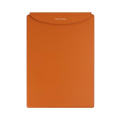 FENICE Magnetisches Klemmbrett / Menübrett / Organizer, PU-Leder, wasserdicht, 22,9 x 30,5 cm, Orange, 1 Stück von Fenice