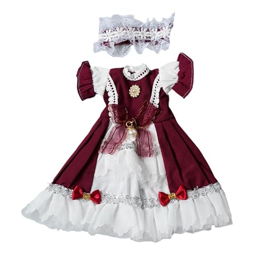 Fenteer 1/6 Puppenprinzessinnenkleid, Machen Sie Ihre eigenen Puppen, Kleidung zum Anfassen, Fantasie-Cosplay-Kostüm für 11,81 Zoll Actionfigur-Puppe, ROT von Fenteer